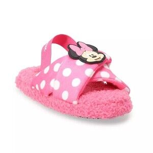 Disney Minnie Mouse Slippers House Shoes Girls size 5 Pink Soft NWT $29.99